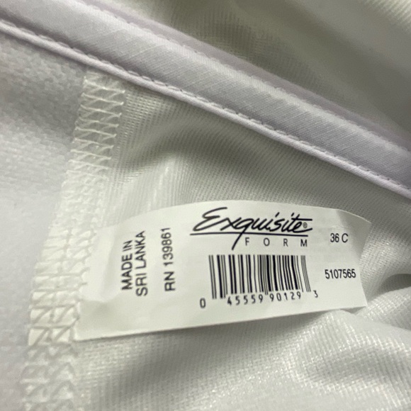 EXQUISITEFORM RN#139861 POSTURE SUPPORT WOMEN’S LONGLINE / BRA SIZE:36C WHITE - Picture 12 of 15